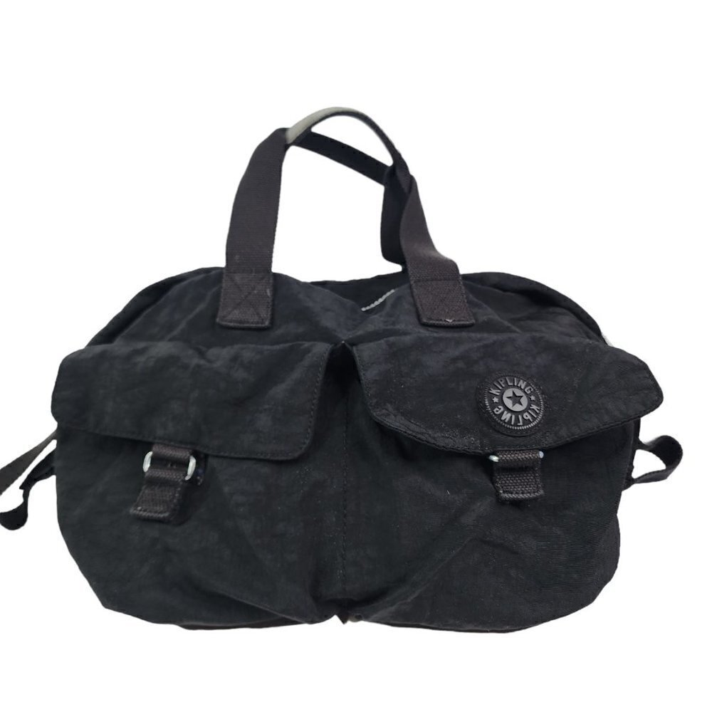 Kipling Baby L Diaper Bag‎ Travel Commuter Briefcase School Black Nylon Black